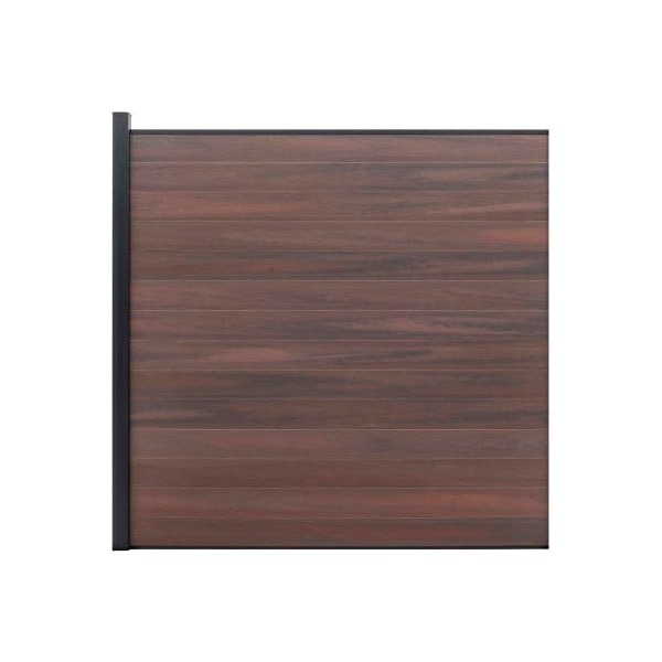 Jewett Cameron Companies Full Composite 6'W x 6'H Black Rose Aluminum/Composite Horizontal Fence-Adder Section-IN GROUND EF UG1226 - main